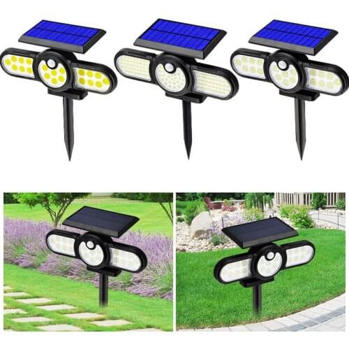 120LED Solar Wall Light PIR Motion Sensor Waterproof Outdoor Garden Solar Lamp Waterproof 3 Modes Wide Angle Garden Yard
