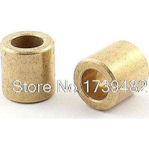 2PCS Oil Impregnated Sintered Bronze Bushing 6mm Bore x 10mm OD x 10mm Long