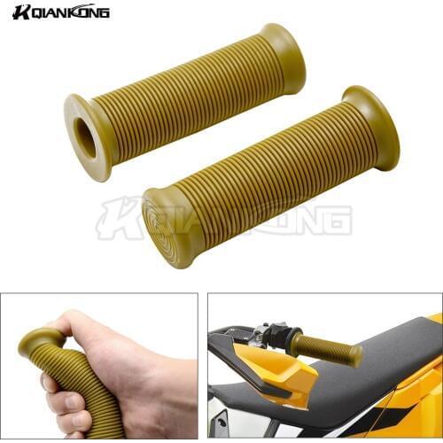 7/8" Retro Vintage Motorcycle Brown Hand Grip Throttle Handlebar Open Bar End Chopper Custom Cafe Racer Bobber