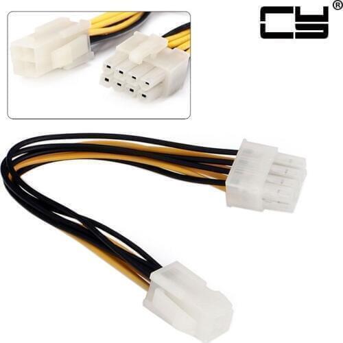 Chenyang ATX Motherboard Power Supply 4Pin to 8 Pin EPS 12V Adapter Converter Cable 10cm