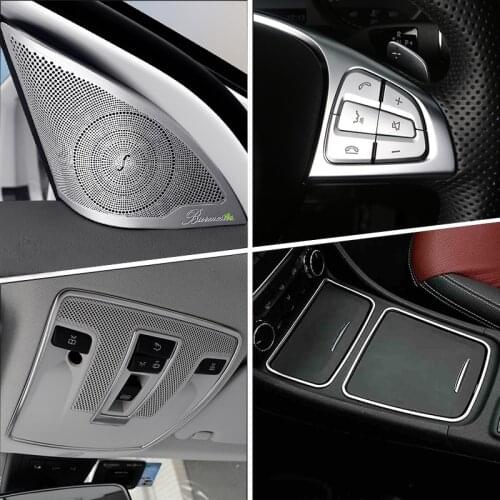Car Gearshift Air Conditioning Door Armrest Reading Light Cover Trim Sticker For Mercedes Benz GLA A Class W176 X156 Accessories