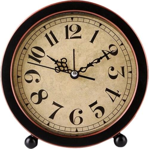 Retro Alarm Clock Tabletop Clock Desktop Clock Home Bedroom Night Light Bedroom Home Decor Vintage Antique Portable Alarm Clock