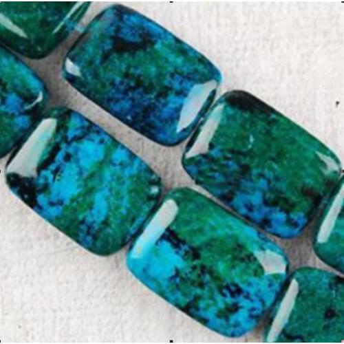 13x18mm Azurite Chrysocolla Gemstones Loose Beads 15"