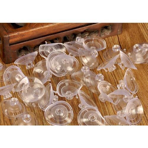 Car decoration supplies,Strong suction cup perforation transparent plastic sucker,Diameter 4cm