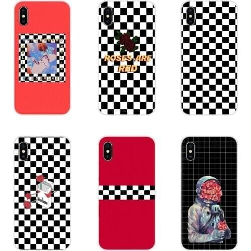 For Samsung Galaxy A3 A5 A7 A9 A8 Star A6 Plus 2018 2015 2016 2017 Black and white chess board Accessories Phone Cases Covers