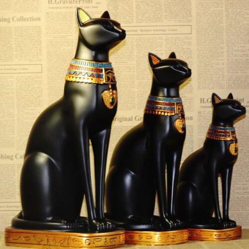 Egyptian Cat Statue Goddess Bastet Incarnation Cat God Figurine Entrance living room office decoration home decor