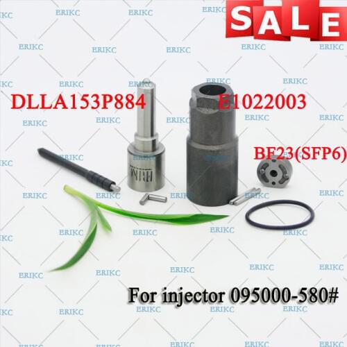 ERIKC 095000-5801 Injector Overhaul Repair Kits Nozzle DLLA153P884 Valve Plate, Pin, Sealing Ring for CITROEN FIAT FORD PEUGEOT