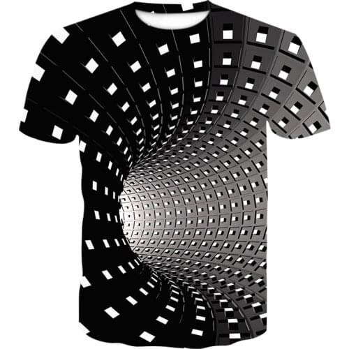 New Swirl Short Sleeve T-shirt Summer Mens T-shirt Mens Casual Top 3DT-Shirts Fashion O-Neck Shirt Large Size Streetwear