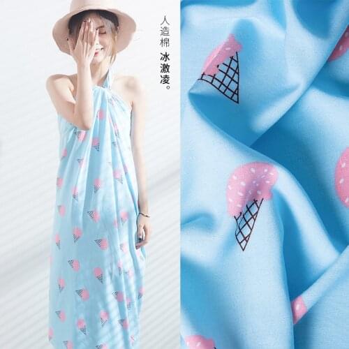 Floral Cotton Fabric100% Clothing for Childrens Pajamas Dress Skirt Sewing DIY Brocade Christmas Flower Printed 50x140cm