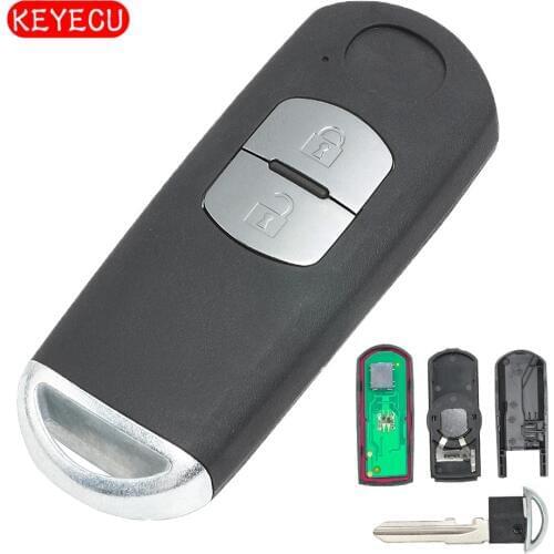 Keyecu Original Remote Car Key Fob 433MHz PCF7953 Chip 2 Button for Mazda Model: SKE13E-01 CMIIT ID:2011DJ5486