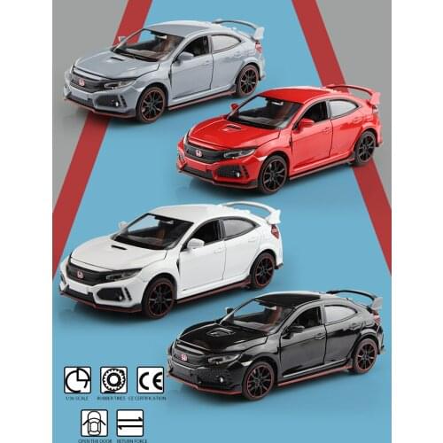 Honda Civic Type R Collection Model 1:32 Alloy Car RMZ city Simulation Exquisite Diecasts Toy Vehicles Kids Toys Best Gift