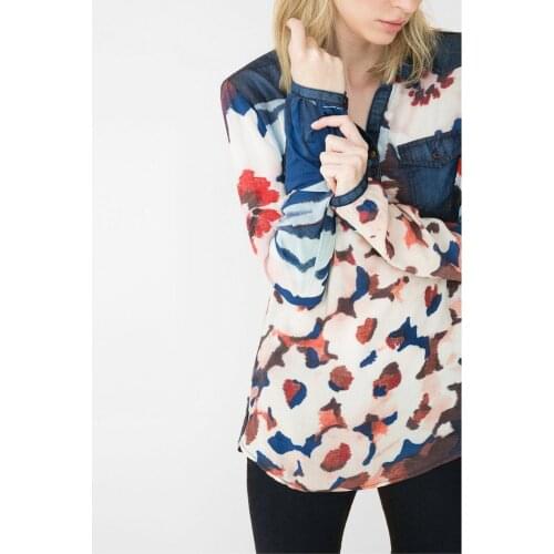 Short size special spring womens long sleeve shirt popular logo fashion slim blouse pure cotton thin style versatile large colo