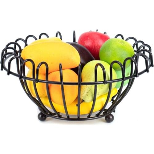 European-style Petals Round Metal Fruit Tray Bowl for Wedding Birthday Party Multifunctional Storage and Sorting Iron Fruit Tray