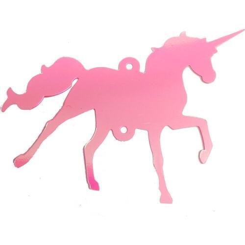 LNHOME 50pcs/lot 60mm Unicorn Large Horse Pink Loose Sequins PVC Flat Paillette 2 Holes For Crafts Sewing Kids DIY Accessory