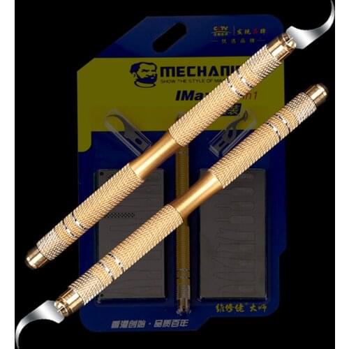 MECHANIC 20in1 Multi-function Mobile Phone Chip Motherboard Disassemble Knife CPU Demolition Blade Remove Glue Rework Tool