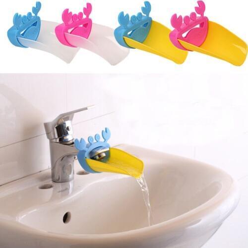 Cute Crab Style Faucet Sink Extender for Toddlers Baby Fun Hand-washing Solution Water Spout Extender Bathroom Accessories