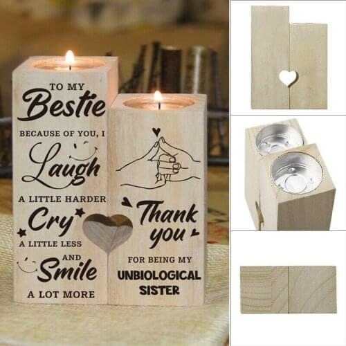 Nayitr Decorative Wooden Candlesticks