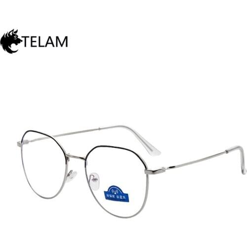 2019 New Computer Glasses Frame Anti Blue Light Game Glasses Anti Glare Eyeglasses Frame Women Round Clear Lens Glasses