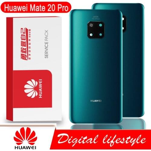 Original Back Housing Replacement for Huawei Mate 20 Pro Back Cover Battery Glass with Camera Lens adhesive Sticker