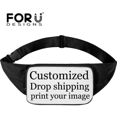 FORUDESIGNS Waist Packs Customize Your Name Logo Image Belt Bag Women/Men Waist Bags Belt Pouch Travel Belt Pouch Phone Pouch