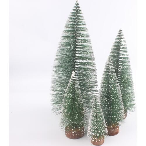 Factory Price DIY Christmas Tree 5 Size Sisal Bottle Brush Small Pine Tree Christmas Decoration for Home navidad New Year Gift