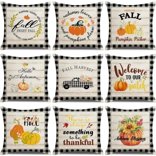 Nordic Halloween Theme Pumpkin Letters Pillowcase Cushion Cover Cushion Cover Pillow Case Home Decoration Cover