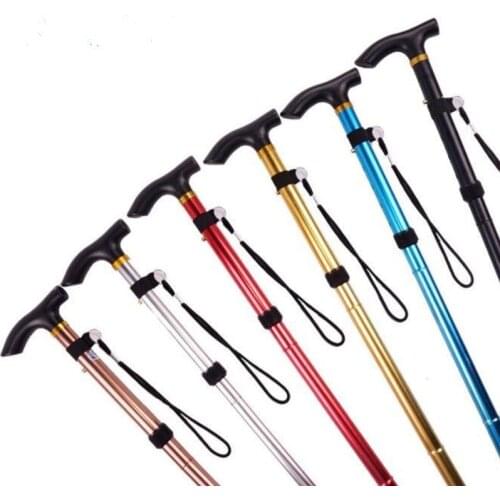 Aluminum alloy folding walking stick telescopic Climbing Stick antiskid walking stick crutches for the elderly
