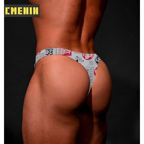 Comfortable Cotton Gay Men Sexy Underwear Thong Men Jockstrap High Quality Mens Thongs And G Strings Gay Thongs AD7301