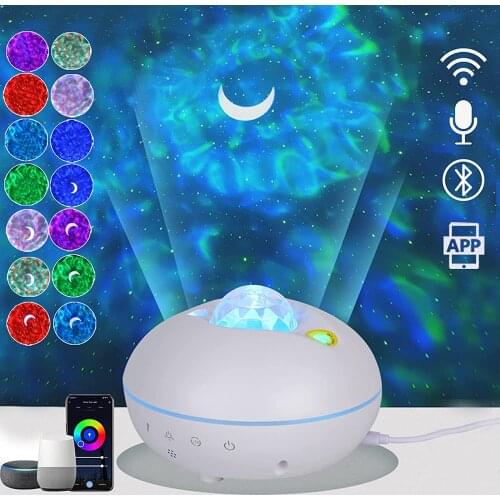 RGB Tuya Smart Life Bulb Starry Galaxy Projector Light APP Alexa Controll Bluetooth Music Speaker LED For Kids Gifts Christmas