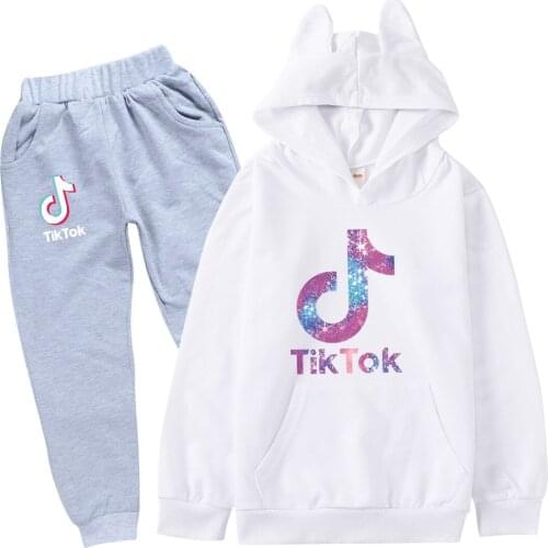 Spring Boy Clothes Girl Clothes Childrens Clothing Cartoon Hot Tik Tok Printing Childrens Clothing Set Kids Clothes Boys