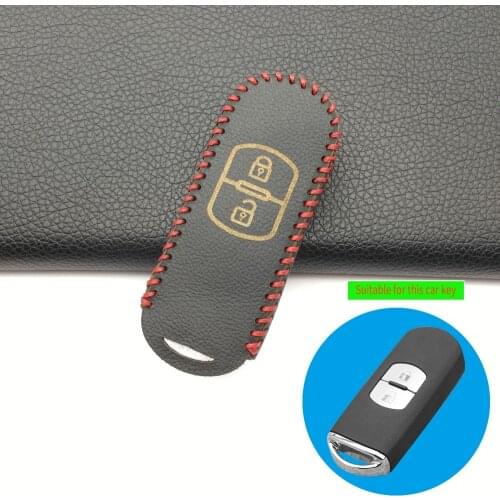 HIGH QUALITY 100% LEATHER CAR KEY COVER HLODER FOR Mazda CX-5 /CX5 Atenza CX-7 CX-9 MX5 KEY CASE FOR CAR INTERIOR ACCESSORIES