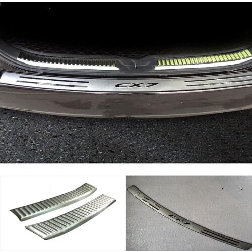 For Mazda CX-7 2010 2011 2012 2013 2014 2015 Stainless Steel Rear Bumper Protector Trunk Guard Tread Plate Trim
