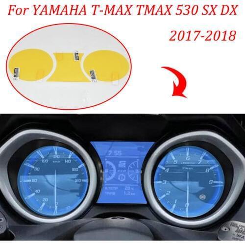 Moto Cluster Scratch Protection Film Instrument Dashboard Cover Guard TPU Blu-ray for YAMAHA 2017-2018 T-MAX TMAX 530 SX DX