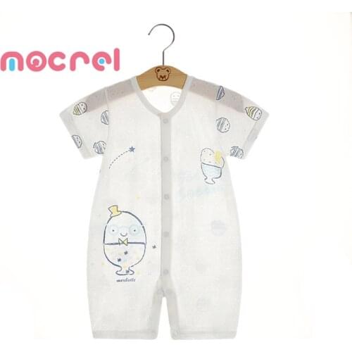 Newborn Baby Winter Clothes Baby Boys Girls Baby Conjoined Thin Type Of Spring And Summer Short-Sleeved Clothes Rompers