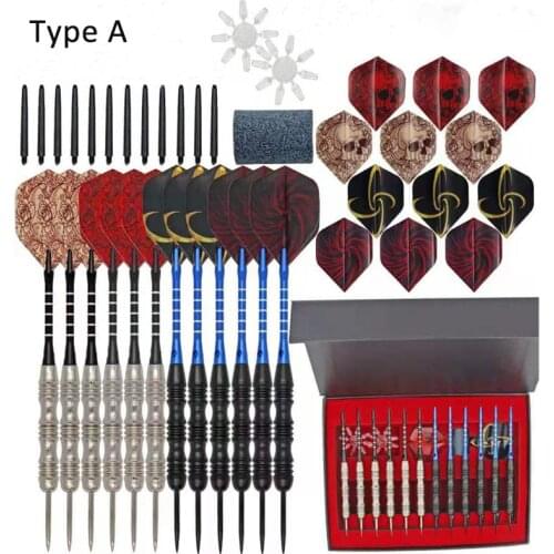 12PCS Color Coating Professional Steel Tip Darts Steel Dart Arrows With Aluminum Shaft For Sisal Dartboard