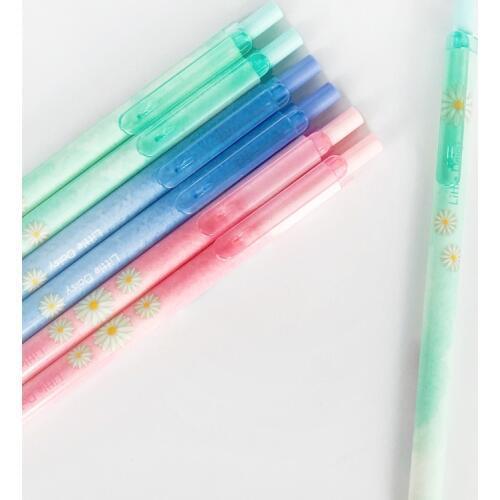 3 pcs/lot Sweet Cute Little Daisy 0.5mm Refill Mechanical Pencil Japanese Pencils Drafting Stationery School Office Supplies