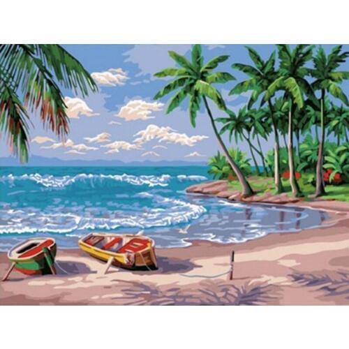 5D Diy Diamond Painting Cross Stitch Landscape Boat Home Decor Full Rhinestones Mosaic Inlay Diamond Embroidery Handcraft