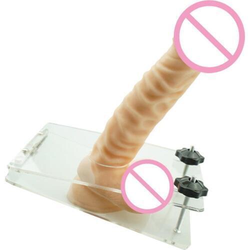 Acrylic Men Cock Ball Crusher Dick Dildo Clamp Scrotum Press Torture Device Male Chastity Adult Penis Restraint Fetish Sex Toys
