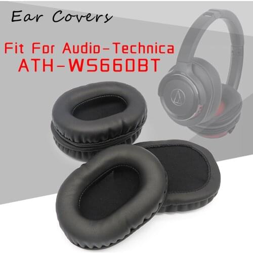 Ear Pads For Audio Technica ATH WS660BT ATH-WS660BT Headphone Earpads Replacement Headset Ear Pad PU Leather Sponge Foam