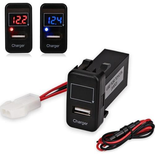 5V 2.1A Car USB Interface Socket Charger USB Audio Input Socket Use For TOYOTA Car Cigarette Lighter USB Socket Adapter