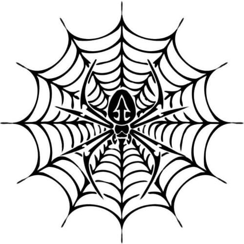 Beautiful Spider In The Web Car Styling Cover Scratches Car Sticker Bumper Window Windshield Accessories Pvc 14*14CM