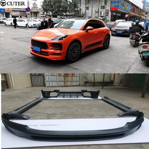 Newest PP front bumper rear bumper side skirts for Porsche MACAN car body kit 19