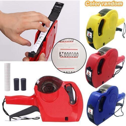 Pricing Gun Labeller Machine kit Price Tag 2 Inks Roller 1 Rolls Labels