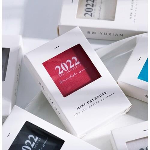 6 Designs Minimalist Space Series 2022 Mini Calendar INS Style Yearly Agenda Organizer Desktop Deco Stationery