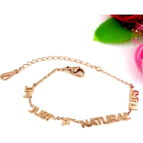 Hot Star Celebrity Style Anklet Female Style White Bone Essence Same Style English Nonsense Jewelry