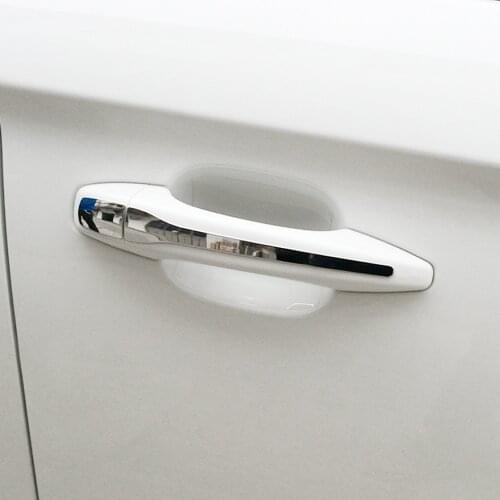 CHROME DOOR HANDLE COVER TRIM MOLDING STAINLESS CAP BEZEL OVERLAY PROTECTOR FOR PEUGEOT 2008 3008 207 308 407 CITROEN C4 C6