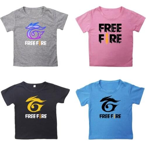 Game Free Fire Print Kids T-Shirt Children Fashion Streetwear O-Neck Short Sleeve Cotton TShirt Kids Tees Boys Girls Tops Unisex