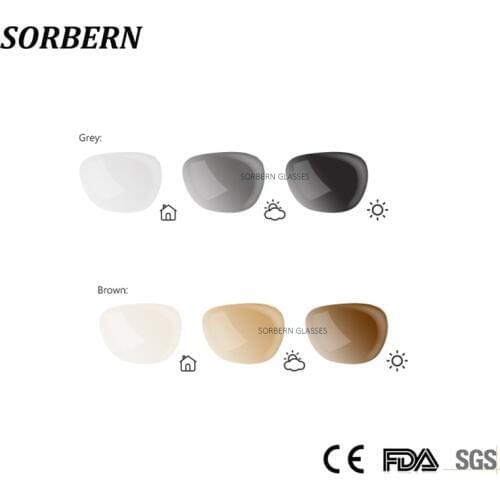 Customized Prescription Glasses Photochromic Lens Gray Brown Women Men 1.56,1.61,1.67 Transitions Lens Lentes Single Vision