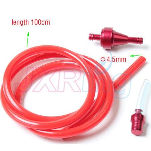 Red Gas Cap oil Vent + Fuel Hose oil hose fuel tubes+Aluminum Oil Filter Set For Dirt Bike Pit Bike parts