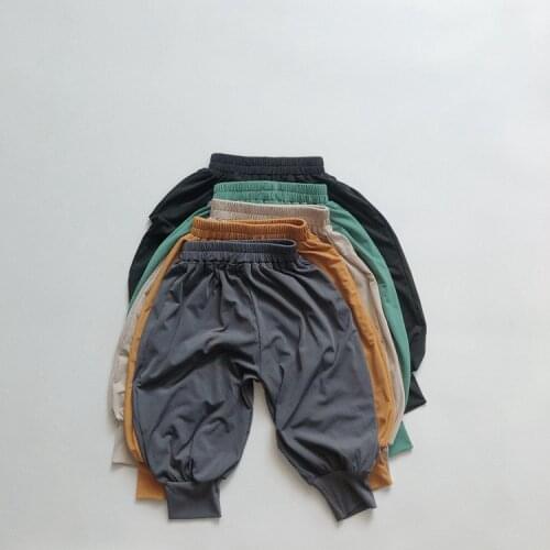 2021 Summer Boy Pants Ice Silk Anti Mosquito Pants Girls Leggings 1-7T Pants Kids Pantalon Childrens Anti Mosquito Pants